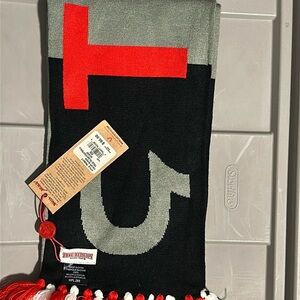 True Religion Scarf “Red,Grey,Black”